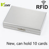 Card Holder Men RFID Blocking Aluminum Metal Slim Wallet Money Bag Anti-scan Credit Card Holder Thin Case Small Male Purses