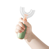 Cartoon Handheld 360 Degree U-shaped Baby Toothbrushes Soft