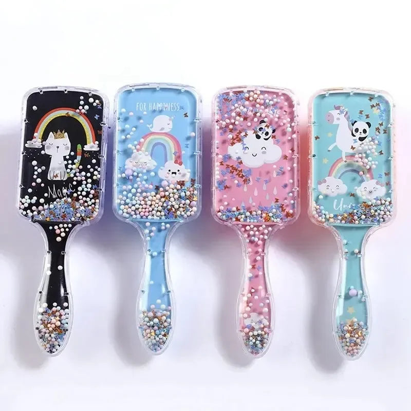 Cartoon Rainbow Panda Hair Brush Air Cushion Comb