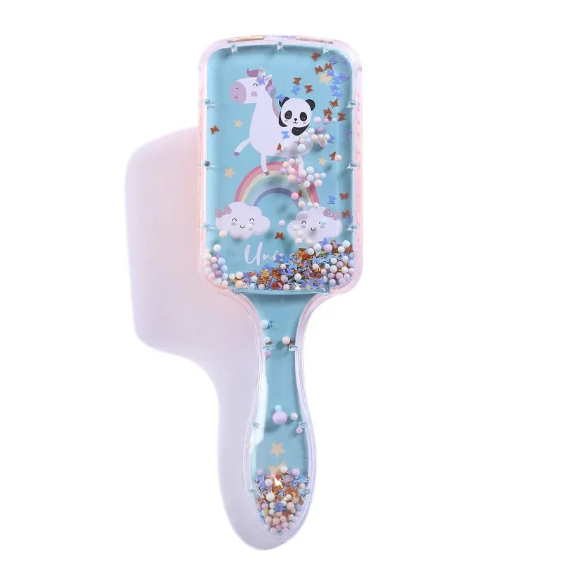 Cartoon Rainbow Panda Hair Brush Air Cushion Comb