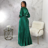 Casual Elegant Long Dress For Lady Female Evening