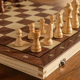 Chess Set  Magnetic Foldable Portable Solid Wood