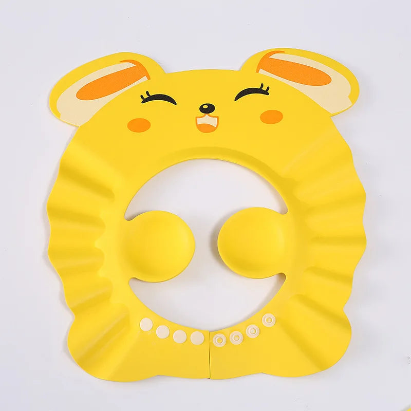 Children Baby Solid Color Ear Protection Shampoo Cap