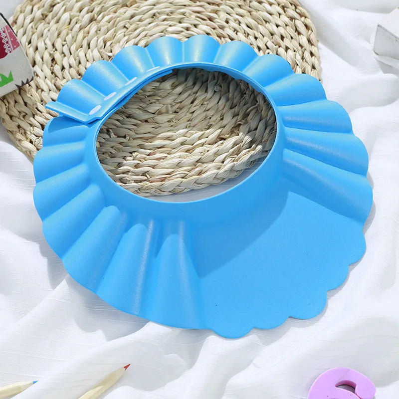 Children Baby Solid Color Ear Protection Shampoo Cap