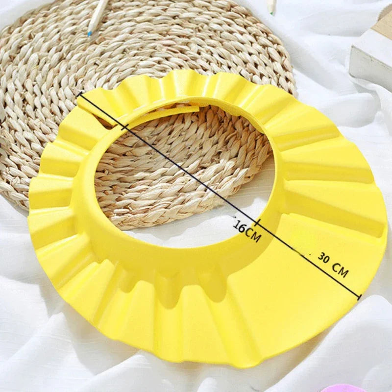Children Baby Solid Color Ear Protection Shampoo Cap