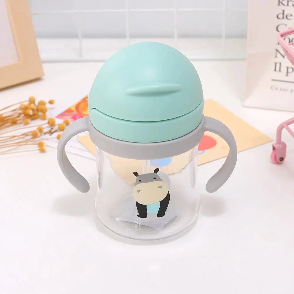 Children Cute Straw Cup Kindergarten Water Cup With