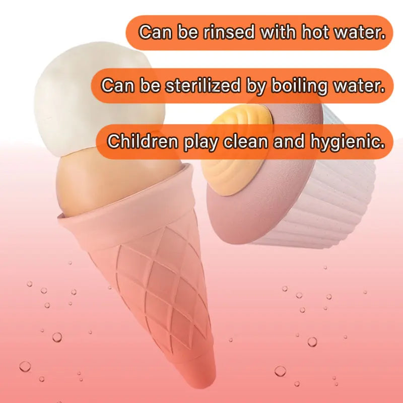 Children DIY Simulation Ice Cream Model Kitchen Toy