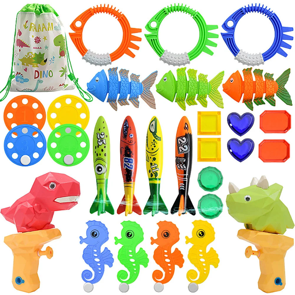 Children Summer Swimming Octopus Pool Diving Toys Set