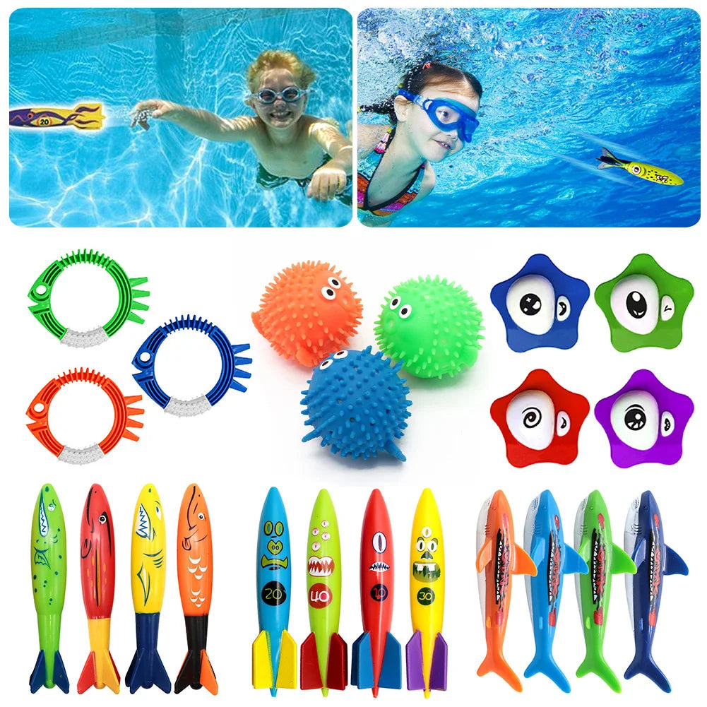 Children Summer Swimming Octopus Pool Diving Toys Set