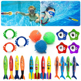 Children Summer Swimming Octopus Pool Diving Toys Set