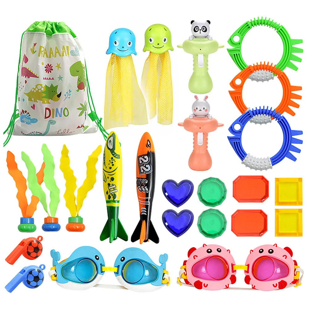 Children Summer Swimming Octopus Pool Diving Toys Set