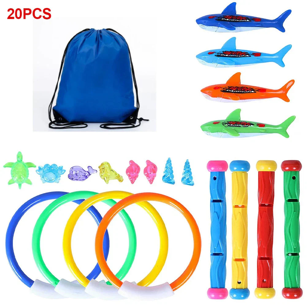 Children Summer Swimming Octopus Pool Diving Toys Set