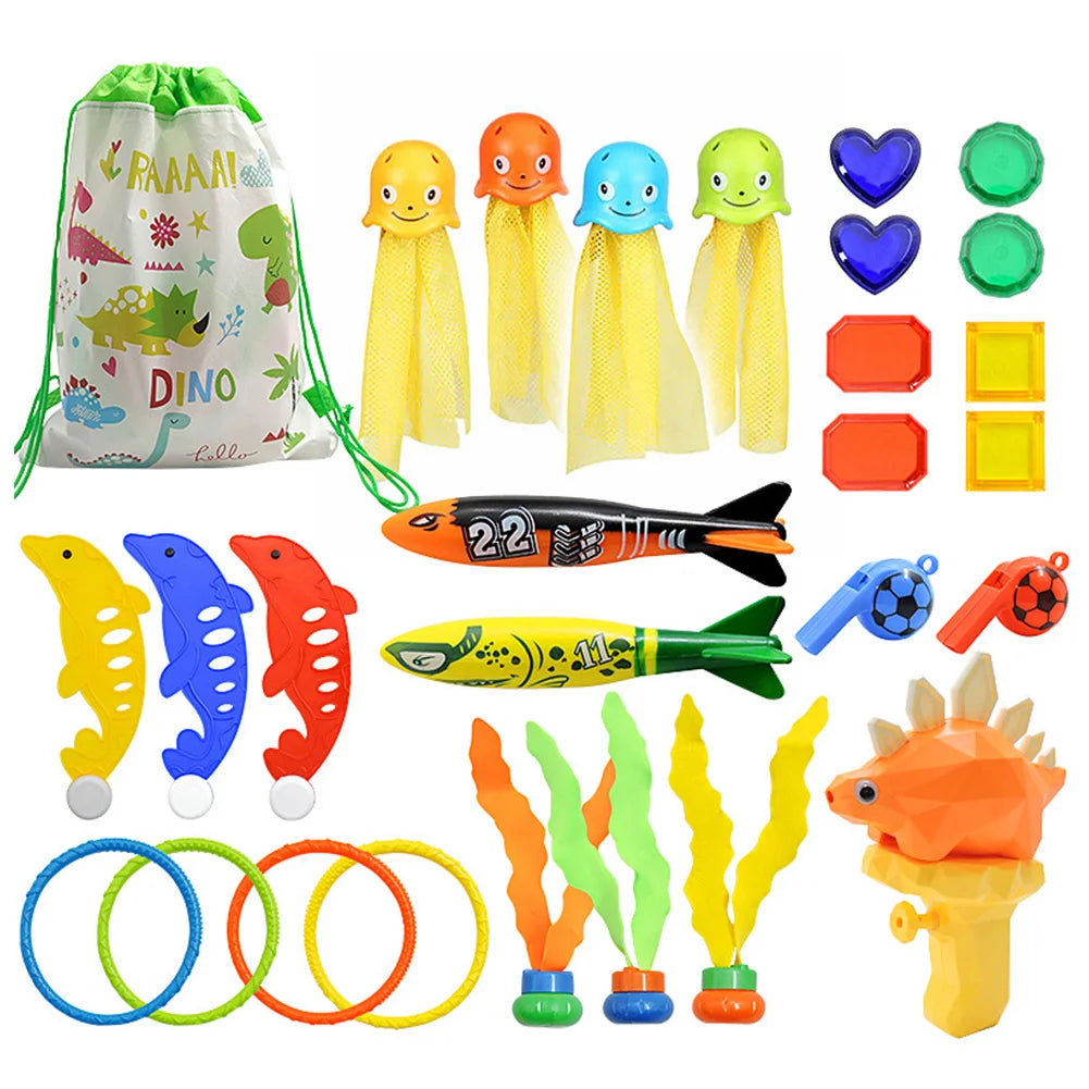 Children Summer Swimming Octopus Pool Diving Toys Set