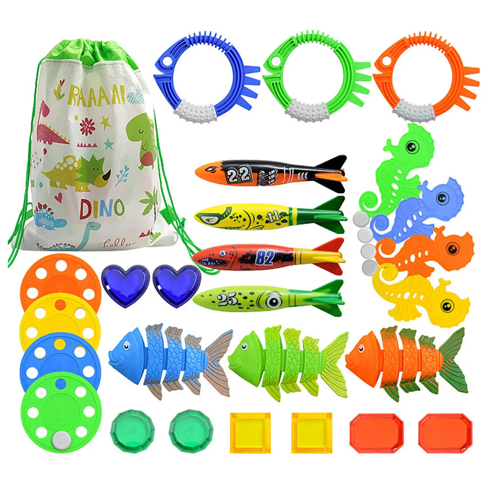 Children Summer Swimming Octopus Pool Diving Toys Set