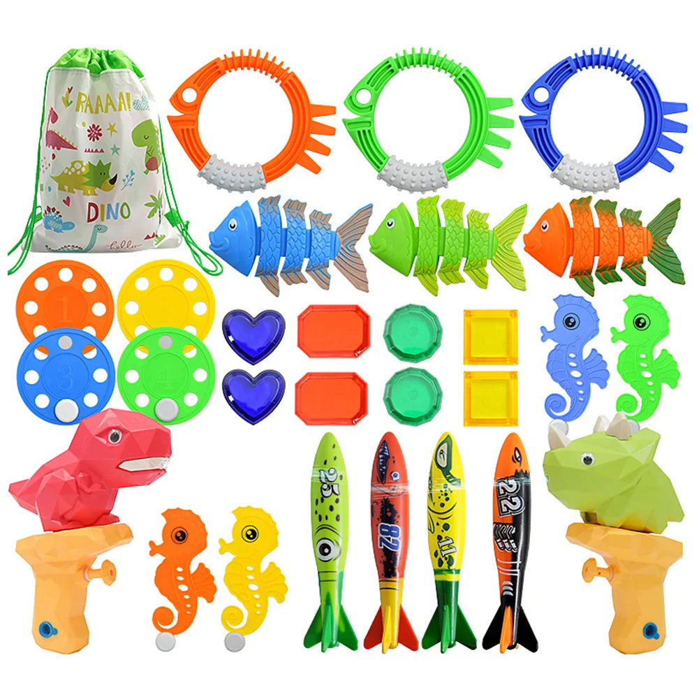 Children Summer Swimming Octopus Pool Diving Toys Set