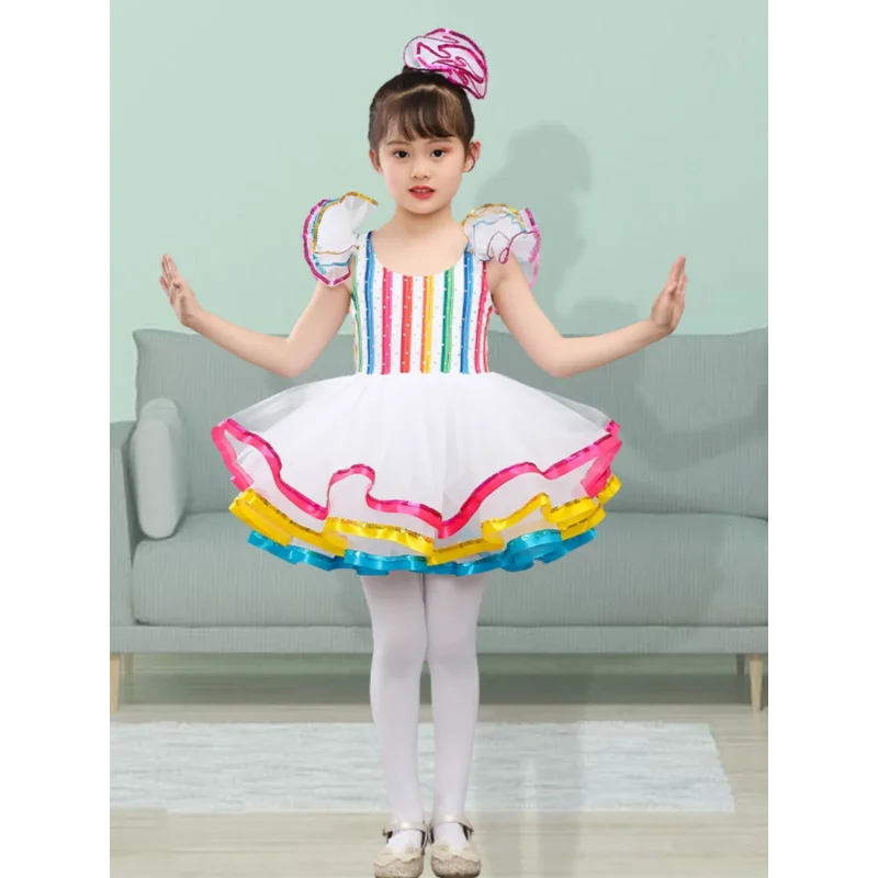 Children's dance hall clothing sequin modern dance short