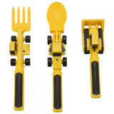 Childrens Cutlery Set Food Utensils For Kids Bulldozer