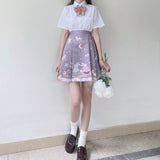 Chinese traditional hanfu clothing vintage JK suit printing