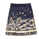 Chinese traditional hanfu clothing vintage JK suit printing