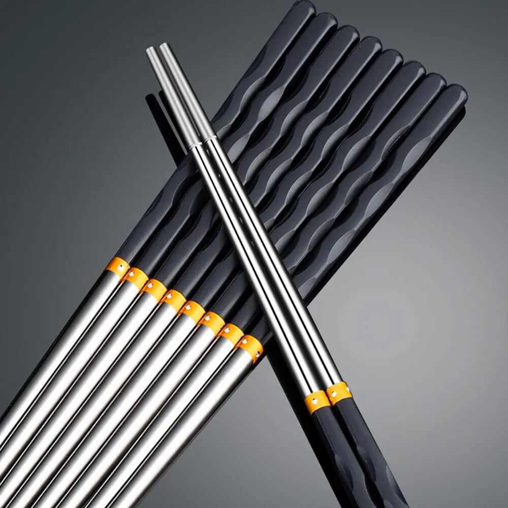 Chopsticks Non-Slip Stainless Steel Alloy Chopsticks Home Hotel