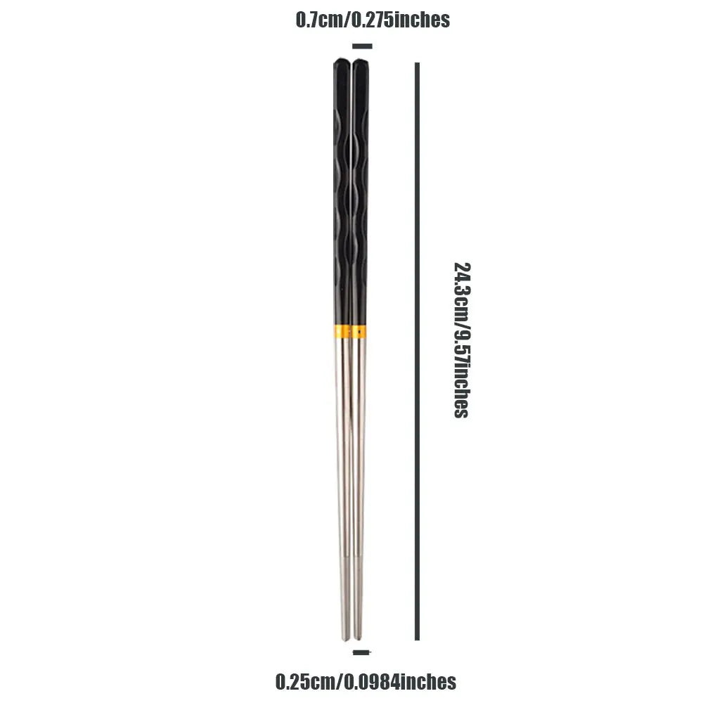 Chopsticks Non-Slip Stainless Steel Alloy Chopsticks Home Hotel