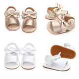 Citgeett Summer Baby Girls Sandals Bowknot Anti-Slip Crib