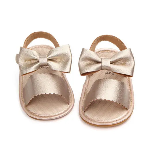 Citgeett Summer Baby Girls Sandals Bowknot Anti-Slip Crib