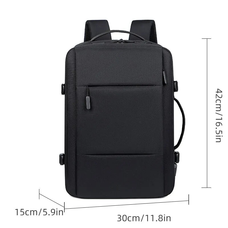 Classic Travel Backpack Men Business Backpack School Expandable