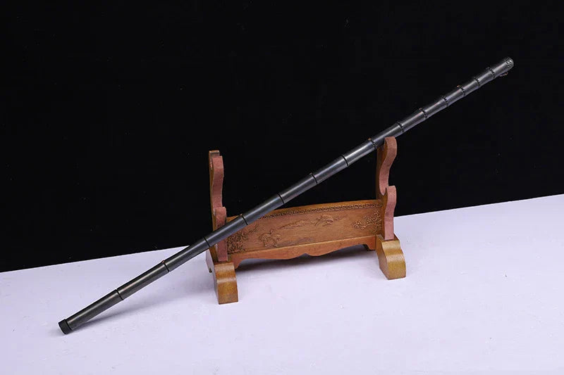 Collectible Walking Sticks Kungfu Damascus Steel Staff Cinema