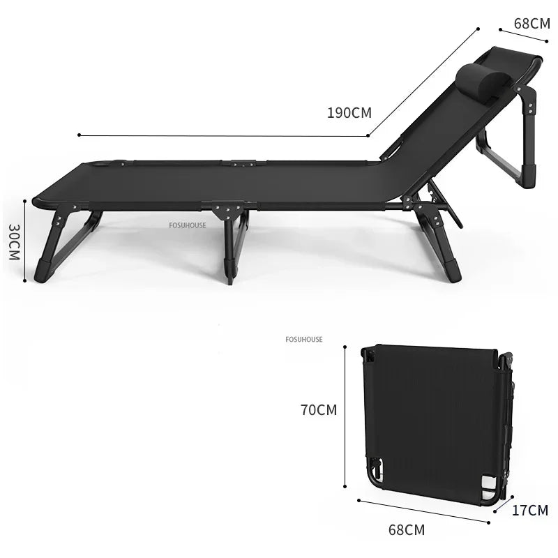 Comfortable Folding Bed with Mattress Single Lunch Rest