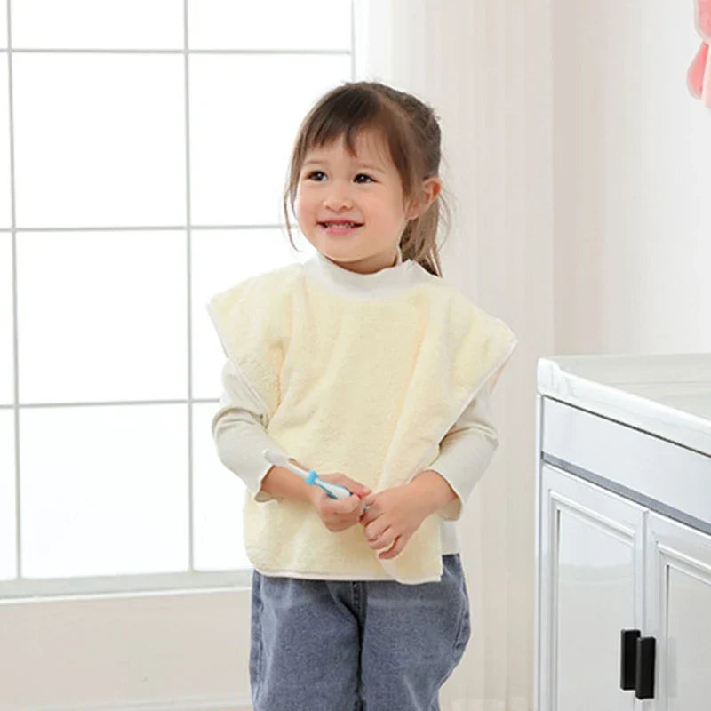 Coral Fleece Baby Bibs Toothbrush Towel Feeding Burp