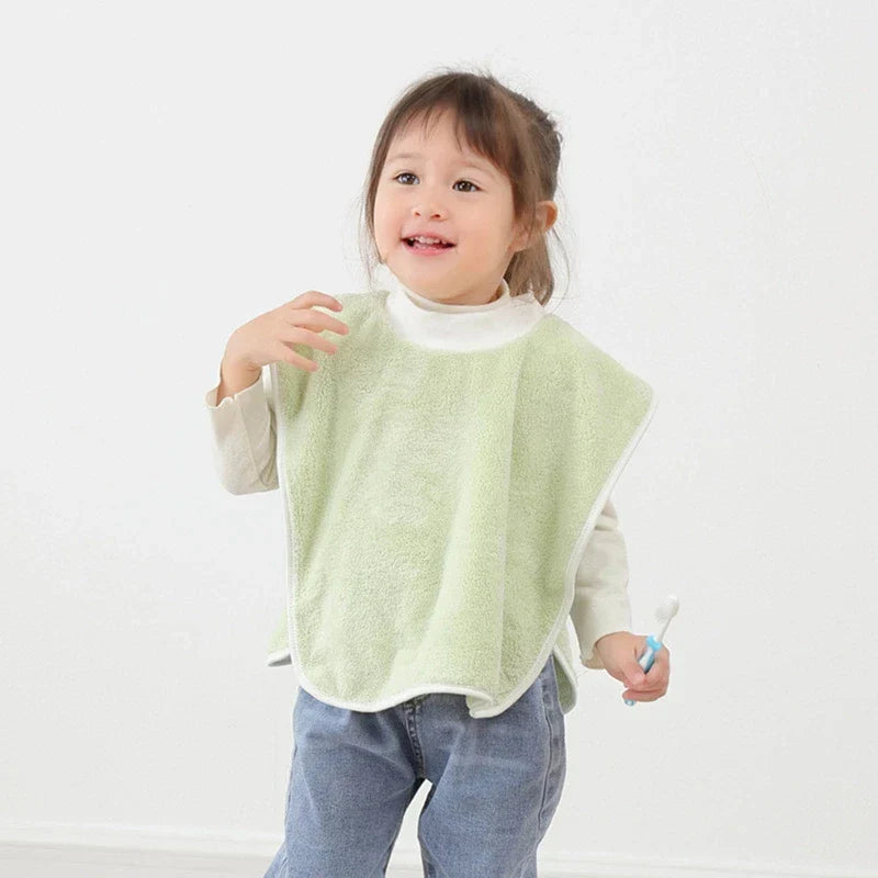 Coral Fleece Baby Bibs Toothbrush Towel Feeding Burp