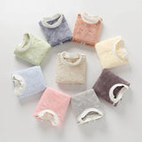 Coral Fleece Baby Bibs Toothbrush Towel Feeding Burp