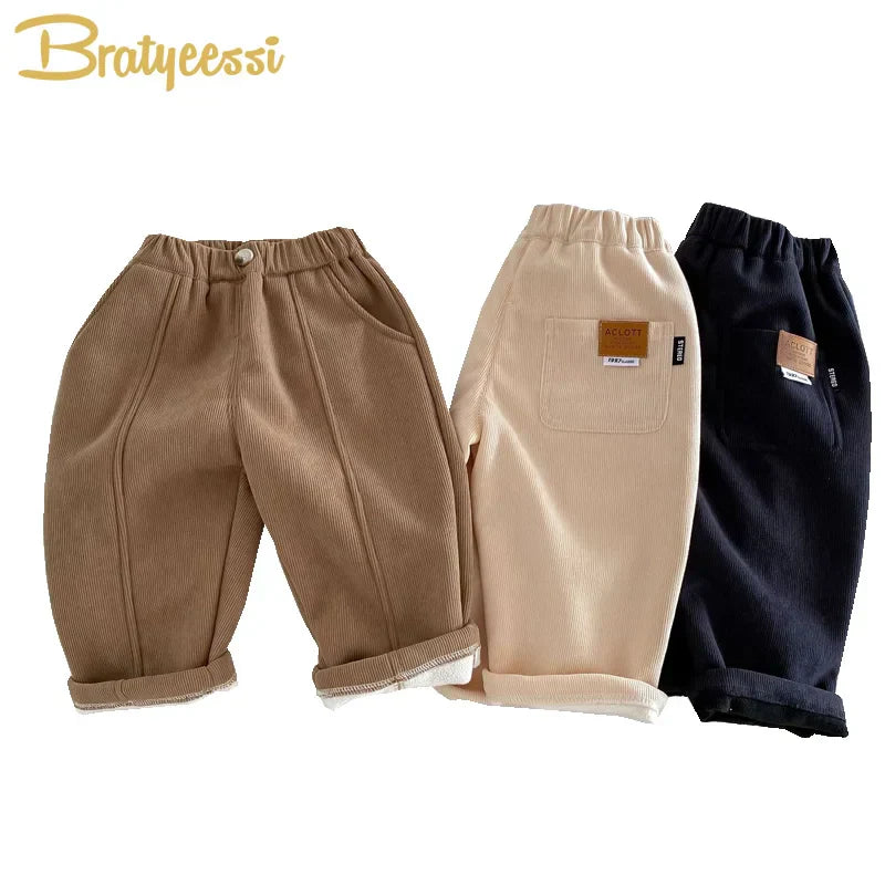 Corduroy Baby Pants Winter Autumn Kids Trousers for