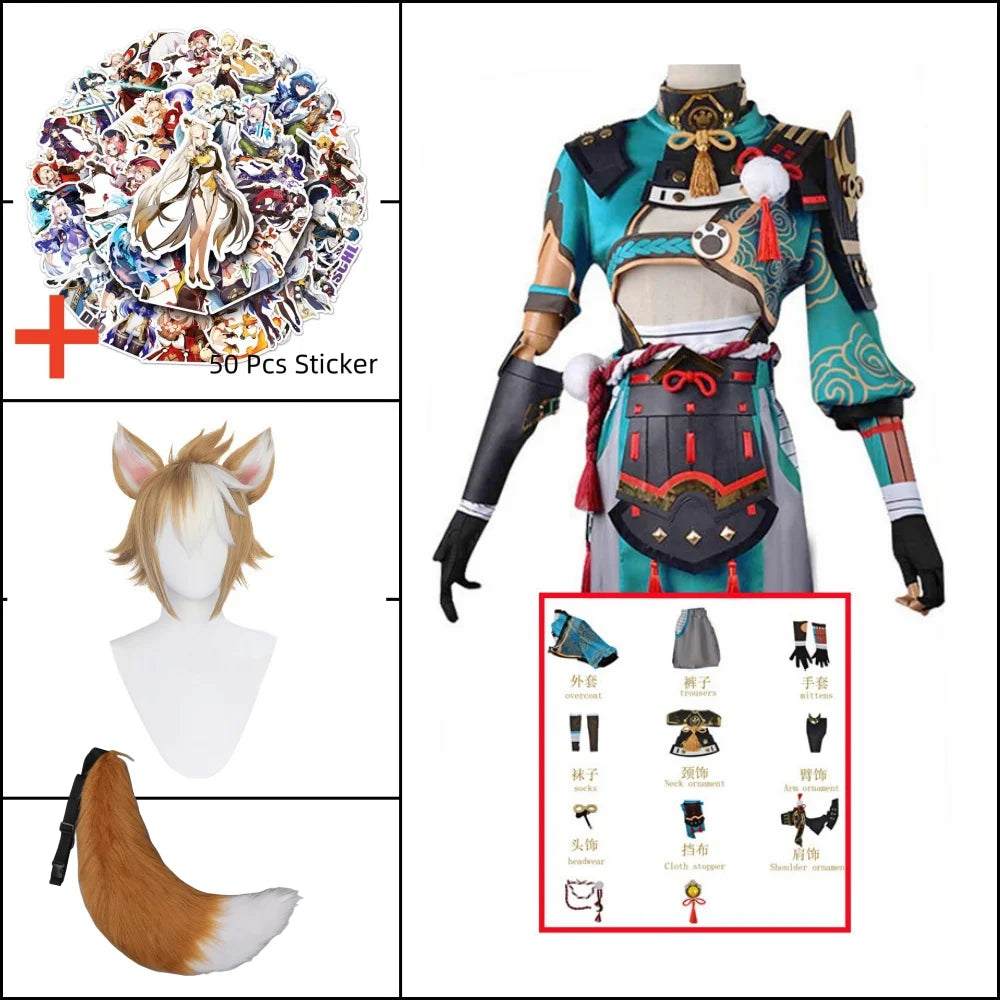 Cosplay Genshin Impact Anime Game Gorou Costume Wig