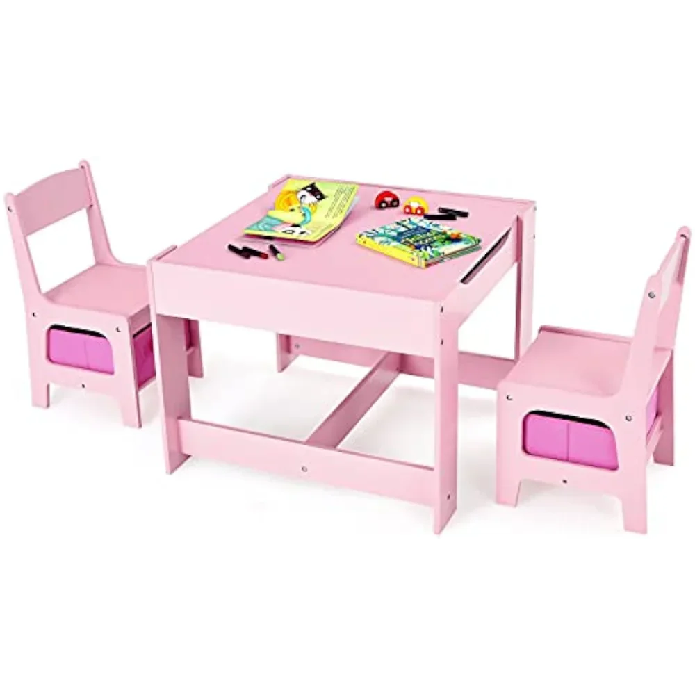 Costzon Kids Table and Chair Set, 3 in