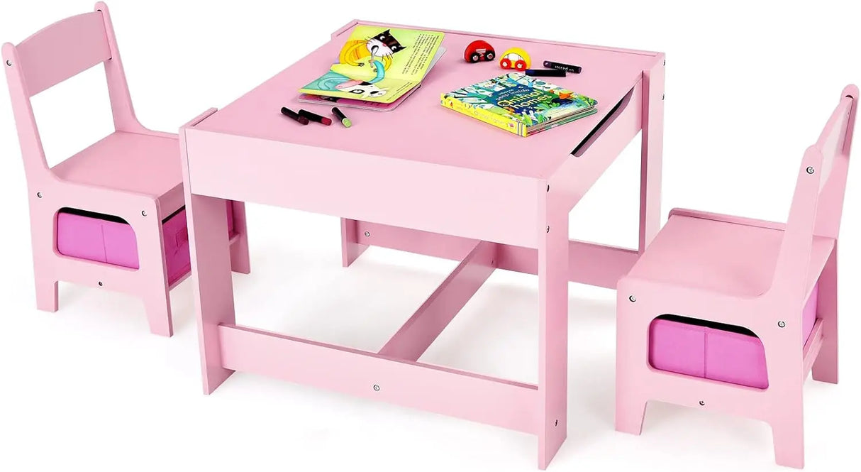 Costzon Kids Table and Chair Set, 3 in