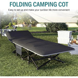 Cot for Adults, Folding Bed with Comfortable Cushion,