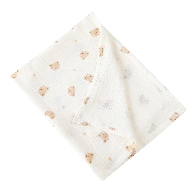 Cotton Swaddle Blanket Baby Blanket Floral Print Muslin