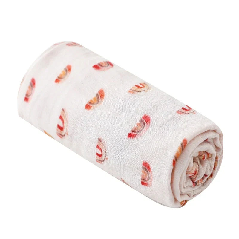 Cotton Swaddle Blanket Baby Blanket Floral Print Muslin