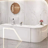 Counter Table Bar Reception Desk Tall Marble Office