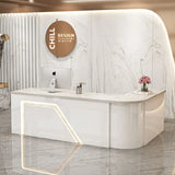 Counter Table Bar Reception Desk Tall Marble Office