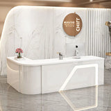 Counter Table Bar Reception Desk Tall Marble Office