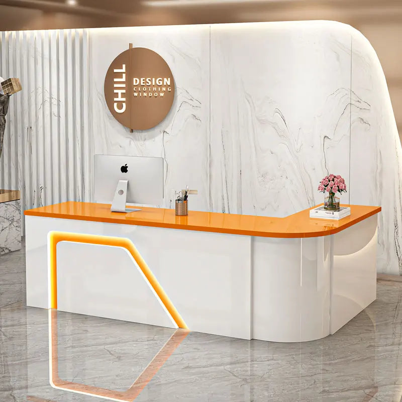 Counter Table Bar Reception Desk Tall Marble Office
