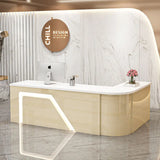Counter Table Bar Reception Desk Tall Marble Office
