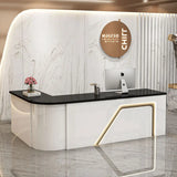 Counter Table Bar Reception Desk Tall Marble Office