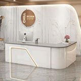 Counter Table Bar Reception Desk Tall Marble Office