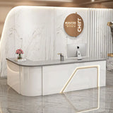 Counter Table Bar Reception Desk Tall Marble Office