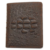 Crazy Horse Leather Wallet Crocodile Pattern Style Genuine Purse Men Bag Hot Selling Card Holder