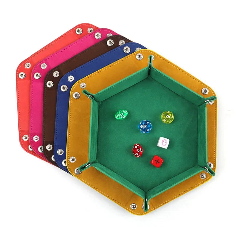 Creative Foldable Dice Tray Box PU Leather Folding